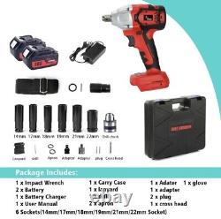 Cordless Electric Screwdriver 520NM Accumulator Wrench Impact Drill Driver 1/2