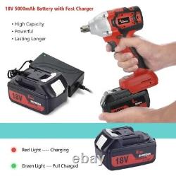 Cordless Electric Screwdriver 520NM Accumulator Wrench Impact Drill Driver 1/2