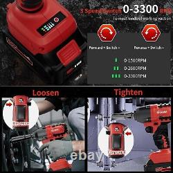 Cordless Impact Wrench 1/2Inch, 516Ft-lbs(700N. M) Brushless Impact Gun 20V/4.0Ah