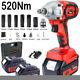 Cordless Impact Wrench 1/2in Brushless Drive Ratchet Nut Gun With Li-ion Battery