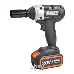 Cordless Impact Wrench 320Nm 3/8 Drive 20v 4Ah Lithium Ion Battery + Charger