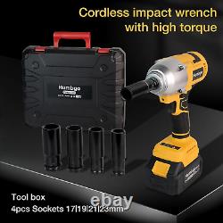 Cordless Impact Wrench Brushless 1/2 Inch High Torque 700Nm 21v Gun