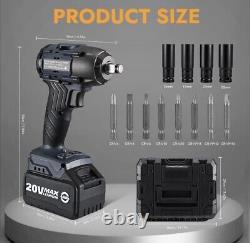 Cordless Impact Wrench Brushless 1/2 inch Max 500Nm 2000 High Torque Power