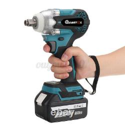 Cordless Impact Wrench LED 1/2'' Brushless Driver Ratchet Nut Gun WithBattery
