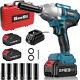 Cordless Impact Wrench Seesii 553ft-lbs(750n. M) Brushless Impact Wrench 1/2 Inch