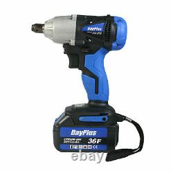 DIY 18V Cordless Electric Driver 1/2 Impact Wrench 2 Gear Torque With High Speed