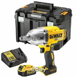 DeWALT DCF899M1 18V Brushless Impact Wrench with 1 x 4Ah Battery Charger & TStak