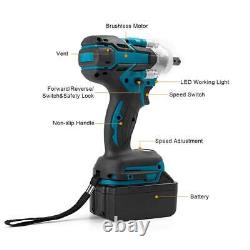 Driver Cordless Brushless Impact Wrench Drill Angle grinder Battery Charger Kit