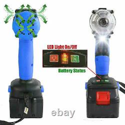 Electric Impact Cordless Brushless Wrench Variable Speed 18V 420Nm 6.0Ah Battery
