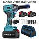 Electric Impact Wrench Cordless Brushless Battery Max Torque Car Home Impact Gun