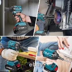 Electric Impact Wrench Cordless Brushless Battery Max Torque Car Home Impact Gun