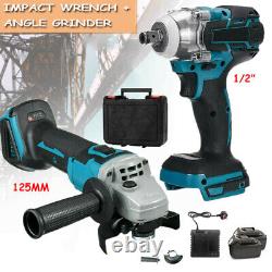 Electric Impact Wrench Gun 1/2'' Driver 520Nm 18V Torque Impact Wrench Cordless