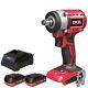 Excel 18v Cordless Brushless 1/2'' Impact Wrench With 2 X 2.0ah Battery Charger
