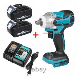 For Makita 18V Cordless Impact Wrench Brushless 1/2 Driver / Battery / Charger