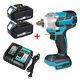 For Makita 18v Cordless Impact Wrench Brushless 1/2 Driver / Battery / Charger