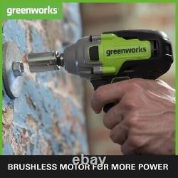 Greenworks Cordless 24v Brushless Impact Wrench && 24V 2Ah Battery && Charger