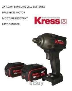 KRESS German brand Cordless 20v Impact Wrench / BRUSHLESS 1/2 High Torque WX279