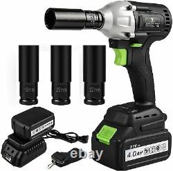 LETTON 21V Impact Wrench Kit Cordless with 1/2 Chuck, Brushless Motor
