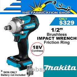 Makita 18V Cordless 1/2 Brushless Impact Wrench, Brushless, DTW300Z, Skin Only
