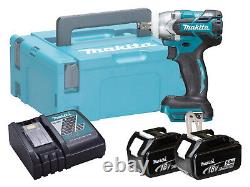 Makita 18v Brushless Impact Wrench Lxt Dtw300 5.0ah Pack