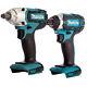 Makita Dtd152z 18v Lxt Cordless Impact Driver With Makita Dtw190z Impact Wrench