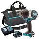 Makita Dtw1001z 18v Brushless Impact Wrench 1 X 5.0ah Battery Charger & Tool Bag