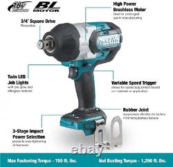 Makita DTW1001Z 18V Li-Ion LXT Brushless Impact Wrench Batteries and? LARGE
