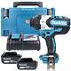 Makita Dtw1001 18v Brushless 3/4 Impact Wrench With 2 X 5.0ah Batteries, Cha