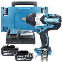 Makita DTW1001 18V Brushless 3/4 Impact Wrench With 2 x 5.0Ah Batteries, Cha