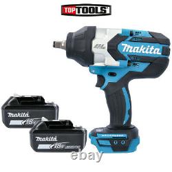 Makita DTW1002Z 18V Brushless Impact Wrench With 2 x 5Ah Batteries