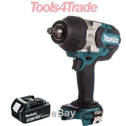Makita DTW1002Z 18V LXT Brushless 1/2In Impact Wrench + 1 x 5.0Ah BL1850 Battery