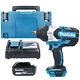 Makita Dtw1002 18v Brushless Impact Wrench With 1 X 5.0ah Battery, Charger, Case