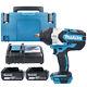 Makita Dtw1002 18v Brushless Impact Wrench With 2 X 6.0ah Batteries, Charger