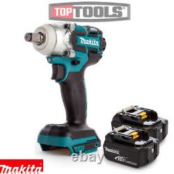 Makita DTW285Z 18V Brushless 1/2 Impact Wrench With 2 x 5Ah Batteries