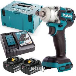 Makita DTW285 18V Brushles Impact Wrench With 2 x 6.0Ah Batteries, Charger &