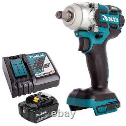 Makita DTW285 18V Brushless Impact Wrench Body With 1 x 6Ah Battery & Charger
