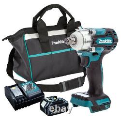 Makita DTW300Z 18V Brushless Impact Wrench with 1 x 5.0Ah Battery Charger & Bag