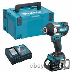 Makita DTW700Z 18V Brushless Impact Wrench 1 x 5Ah Battery Charger & Type 3 Case