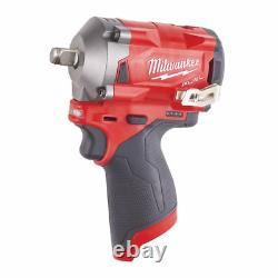 Milwaukee 12v Fuel Compact Impact Wrench 1/2 M12fiw12 Body Only