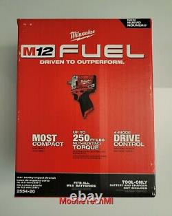 Milwaukee 2554-20 M12 FUEL 3/8 Stubby Impact Wrench Brand New in Box