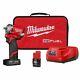 Milwaukee 2554-22 M12 Fuel Stubby 3/8 Impact Wrench Kit With4ah & 2ah Batteries