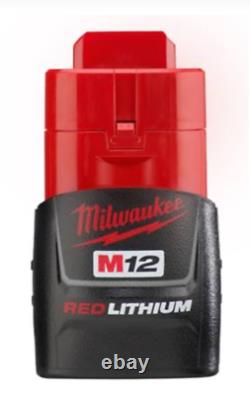 Milwaukee 2555-22 Stubby 1/2 Impact Wrench with 2 Batteries Kit New Free Shipping