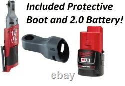 Milwaukee 2558-20 M12 FUEL 1/2 Drive Ratchet with Protective Boot and Battery