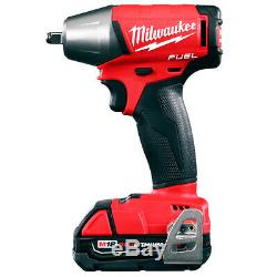 Milwaukee 2754-22CT M18 FUEL 18-Volt 3/8-Inch Compact Impact Wrench with Batteries