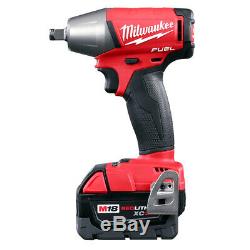 Milwaukee 2755B-22 M18 FUEL 18-Volt 1/2-Inch Compact Impact Wrench with Batteries
