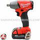 Milwaukee 2755-20 M18 Fuel 1/2 Compact Detent Pin Impact Wrench 2.0 Ah Battery