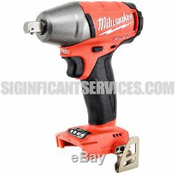 Milwaukee 2755-20 M18 FUEL 1/2 Compact Detent Pin Impact Wrench 2.0 Ah Battery