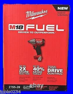 Milwaukee 2755-20 M18 FUEL 1/2 Compact Impact Wrench with Pin Detent Tool Only