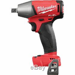 Milwaukee 2755-20 M18 Fuel 18V Li-ion 1/2 Compact Impact Wrench with Detent Pin