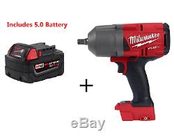 Milwaukee 2767-20 M18 FUEL High Torque ½ Impact Wrench & 5.0 Battery